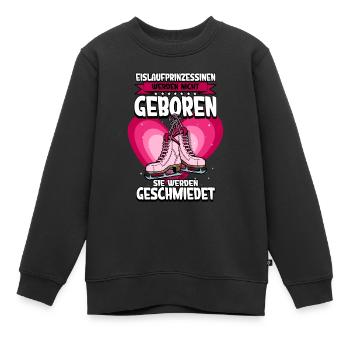 Eislaufen - Kinder Premium Organic Sweatshirt - Schwarz - Vorne - AI Model Kid Female (0cm)