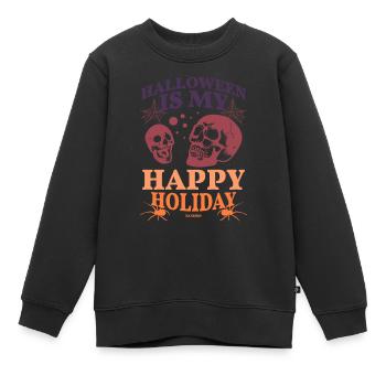 Halloween est mes joyeuses fêtes - Sweat Premium enfant bio - noir - Devant - AI Model Kid Female (0cm)