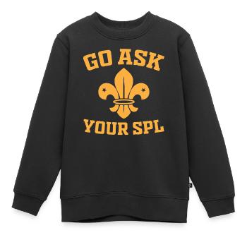 Scout Troop - Go ask your SPL - Hiking Scouting - Kinder Premium Organic Sweatshirt - Schwarz - Vorne - AI Model Kid Female (0cm)