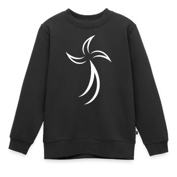 Hermine Celtic Bretagne - Sweat Premium enfant bio - noir - Devant - AI Model Kid Female (0cm)