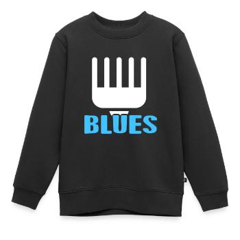 RETRO BLUES Designs impressionnants pour les amateurs de musique blues - Sweat Premium enfant bio - noir - Devant - AI Model Kid Female (0cm)