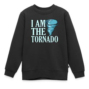 Tornado - Kinder Premium Organic Sweatshirt - Schwarz - Vorne - AI Model Kid Female (0cm)