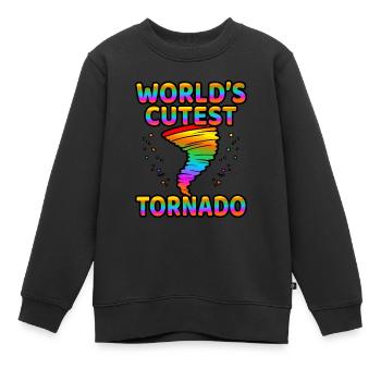 Tornado - Kinder Premium Organic Sweatshirt - Schwarz - Vorne - AI Model Kid Female (0cm)