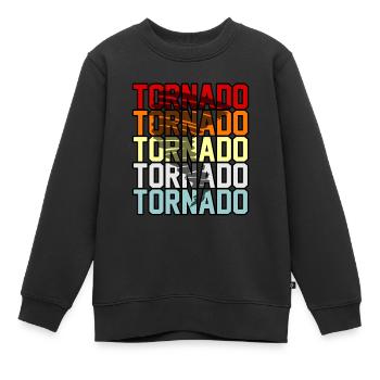 Tornado - Kinder Premium Organic Sweatshirt - Schwarz - Vorne - AI Model Kid Female (0cm)