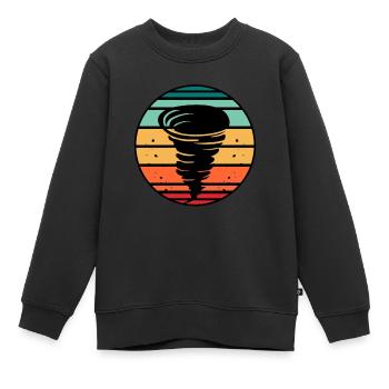 Tornado - Kinder Premium Organic Sweatshirt - Schwarz - Vorne - AI Model Kid Female (0cm)