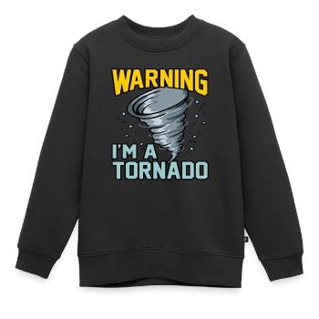 Tornado - Kinder Premium Organic Sweatshirt - Schwarz - Vorne - AI Model Kid Female (0cm)