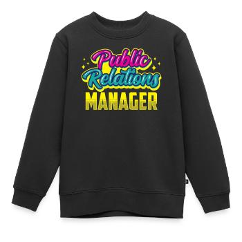 Manager Für Öffentlichkeitsarbeit Job PR Beruf - Kinder Premium Organic Sweatshirt - Schwarz - Vorne - AI Model Kid Female (0cm)