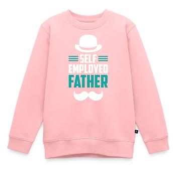 Père indépendant Pigiste Indépendant - Sweat Premium enfant bio - rose - Devant - AI Model Kid Female (0cm)