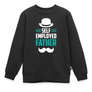 Père indépendant Pigiste Indépendant - Sweat Premium enfant bio - noir - Devant - AI Model Kid Female (0cm)