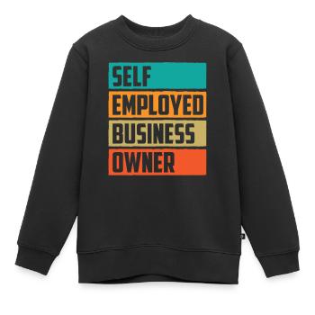 Propriétaire d’entreprise indépendant Travailleur autonome - Sweat Premium enfant bio - noir - Devant - AI Model Kid Female (0cm)