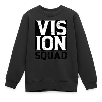 Escouade Vision 4 - Sweat Premium enfant bio - noir - Devant - AI Model Kid Female (0cm)