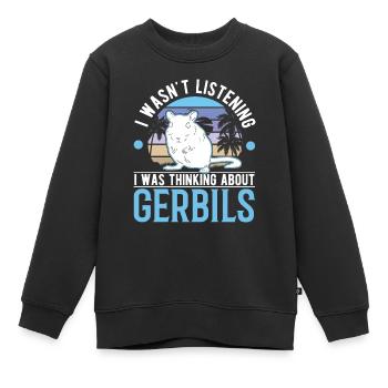 Gerbille Racing Rat Gerbille - Sweat Premium enfant bio - noir - Devant - AI Model Kid Female (0cm)