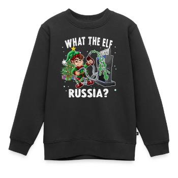 Drôle Elf Pompe à essence Noël Ce que l’Elfe - Sweat Premium enfant bio - noir - Devant - AI Model Kid Female (0cm)
