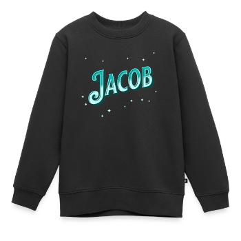 Noms Jacob personnalisés - Sweat Premium enfant bio - noir - Devant - AI Model Kid Female (0cm)