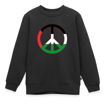 Palestine - Sweat Premium enfant bio - noir - Devant - AI Model Kid Female (0cm)
