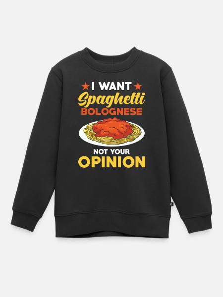 Spaghetti Bolognese - Kinder Premium Organic Sweatshirt - Schwarz