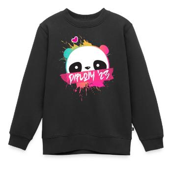 Diplom '23 Motto mit Panda - Diplom Abschluss 2023 - Kinder Premium Organic Sweatshirt - Schwarz - Vorne - AI Model Kid Female (0cm)