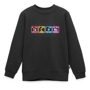 Elektronische Musik Techno Periodensystem DJ - Kinder Premium Organic Sweatshirt - Schwarz - Vorne - AI Model Kid Female (0cm)