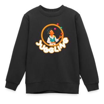 Jonglerie Jongleur Artiste Jongleur - Sweat Premium enfant bio - noir - Devant - AI Model Kid Female (0cm)