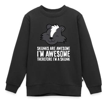 Les mouffettes sont géniales. Je suis génial Donc je suis un - Sweat Premium enfant bio - noir - Devant - AI Model Kid Female (0cm)