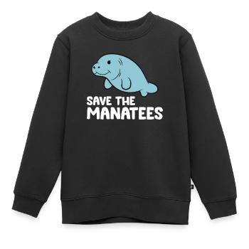Seekühe Ozean Meerestiere Rettet die Seekühe - Kinder Premium Organic Sweatshirt - Schwarz - Vorne - AI Model Kid Female (0cm)