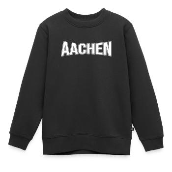 Aachen - Kinder Premium Organic Sweatshirt - Schwarz - Vorne - AI Model Kid Female (0cm)