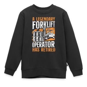 Certified Forklift Truck Operator - Kinder Premium Organic Sweatshirt - Schwarz - Vorne - AI Model Kid Female (0cm)