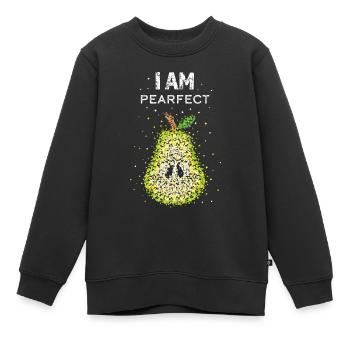 Costume de poire Remplacement Carnaval Confettis - Sweat Premium enfant bio - noir - Devant - AI Model Kid Female (0cm)