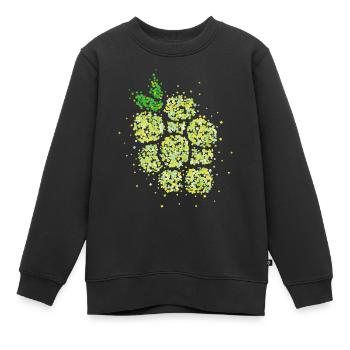 Remplacement du costume de raisin Carnaval Confettis - Sweat Premium enfant bio - noir - Devant - AI Model Kid Female (0cm)