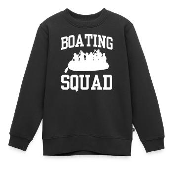 Bateau Troop Rafting Yacht Bateau Bateau Bateau - Sweat Premium enfant bio - noir - Devant - AI Model Kid Female (0cm)