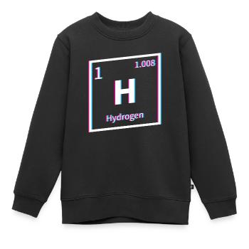 Wasserstoff Energie Hydrogen Element - Kinder Premium Organic Sweatshirt - Schwarz - Vorne - AI Model Kid Female (0cm)
