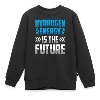 Energie Aus Wasserstoff Ist Die Zukunft Hydrogen - Kinder Premium Organic Sweatshirt - Schwarz - Vorne - AI Model Kid Female (0cm)