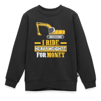 Bauarbeiter Bagger Job Crew Baustelle - Kinder Premium Organic Sweatshirt - Schwarz - Vorne - AI Model Kid Female (0cm)