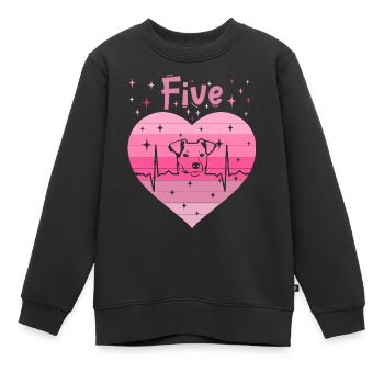 5. Geburtstag Hund Frauchen Mädchen Tochter - Kinder Premium Organic Sweatshirt - Schwarz - Vorne - AI Model Kid Female (0cm)