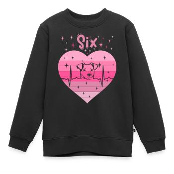 6. Geburtstag Hund Frauchen Mädchen Tochter - Kinder Premium Organic Sweatshirt - Schwarz - Vorne - AI Model Kid Female (0cm)
