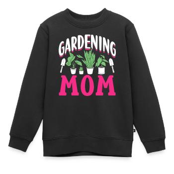 Jardin Mama Jardinier Mère Horticulture - Sweat Premium enfant bio - noir - Devant - AI Model Kid Female (0cm)