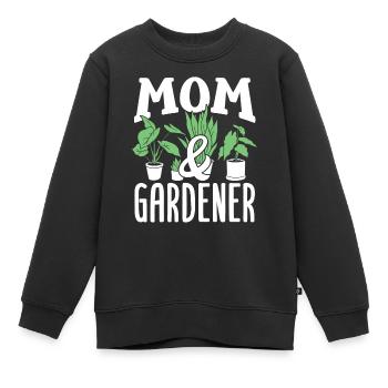 Mère et jardinier Jardin Horticulture Maman - Sweat Premium enfant bio - noir - Devant - AI Model Kid Female (0cm)