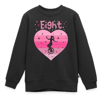 8. Geburtstag Einrad fahren Mädchen Tochter - Kinder Premium Organic Sweatshirt - Schwarz - Vorne - AI Model Kid Female (0cm)