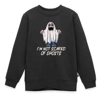 Ich habe keine Angst vor Gespenstern - Kinder Premium Organic Sweatshirt - Schwarz - Vorne - AI Model Kid Female (0cm)