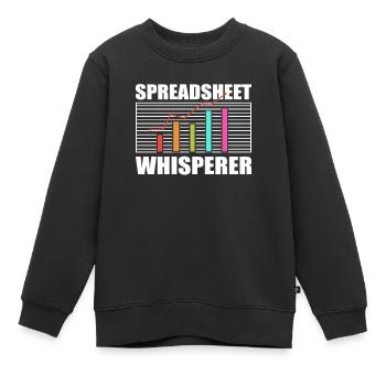 Buchhalter Buchhaltung Tabellenkalkulation - Kinder Premium Organic Sweatshirt - Schwarz - Vorne - AI Model Kid Female (0cm)