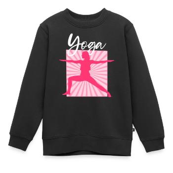 Yoga - Kinder Premium Organic Sweatshirt - Schwarz - Vorne - AI Model Kid Female (0cm)