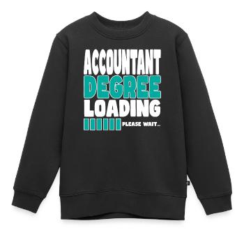 Le comptable invite à la formation - Sweat Premium enfant bio - noir - Devant - AI Model Kid Female (0cm)