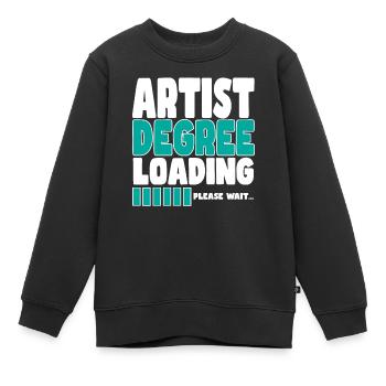 L’artiste invite à la formation - Sweat Premium enfant bio - noir - Devant - AI Model Kid Female (0cm)