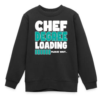 Le chef invite à la formation - Sweat Premium enfant bio - noir - Devant - AI Model Kid Female (0cm)