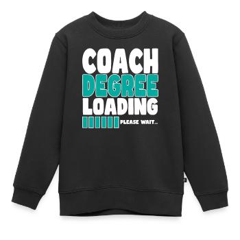 Le formateur invite à la formation - Sweat Premium enfant bio - noir - Devant - AI Model Kid Female (0cm)