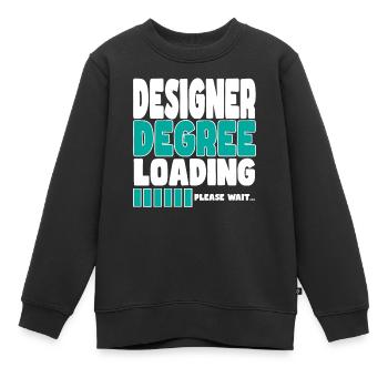Le designer invite à la formation - Sweat Premium enfant bio - noir - Devant - AI Model Kid Female (0cm)