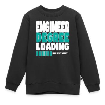 L’ingénieur invite à la formation - Sweat Premium enfant bio - noir - Devant - AI Model Kid Female (0cm)