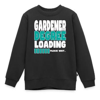 Le jardinier invite à la formation - Sweat Premium enfant bio - noir - Devant - AI Model Kid Female (0cm)