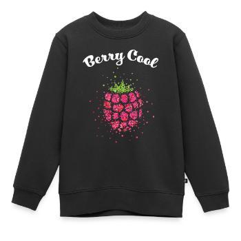 Raspberry Berry Cool Costume Remplacement Carnaval Carnaval - Sweat Premium enfant bio - noir - Devant - AI Model Kid Female (0cm)