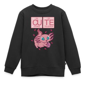 Doux axolotl animaux doux - Sweat Premium enfant bio - noir - Devant - AI Model Kid Female (0cm)